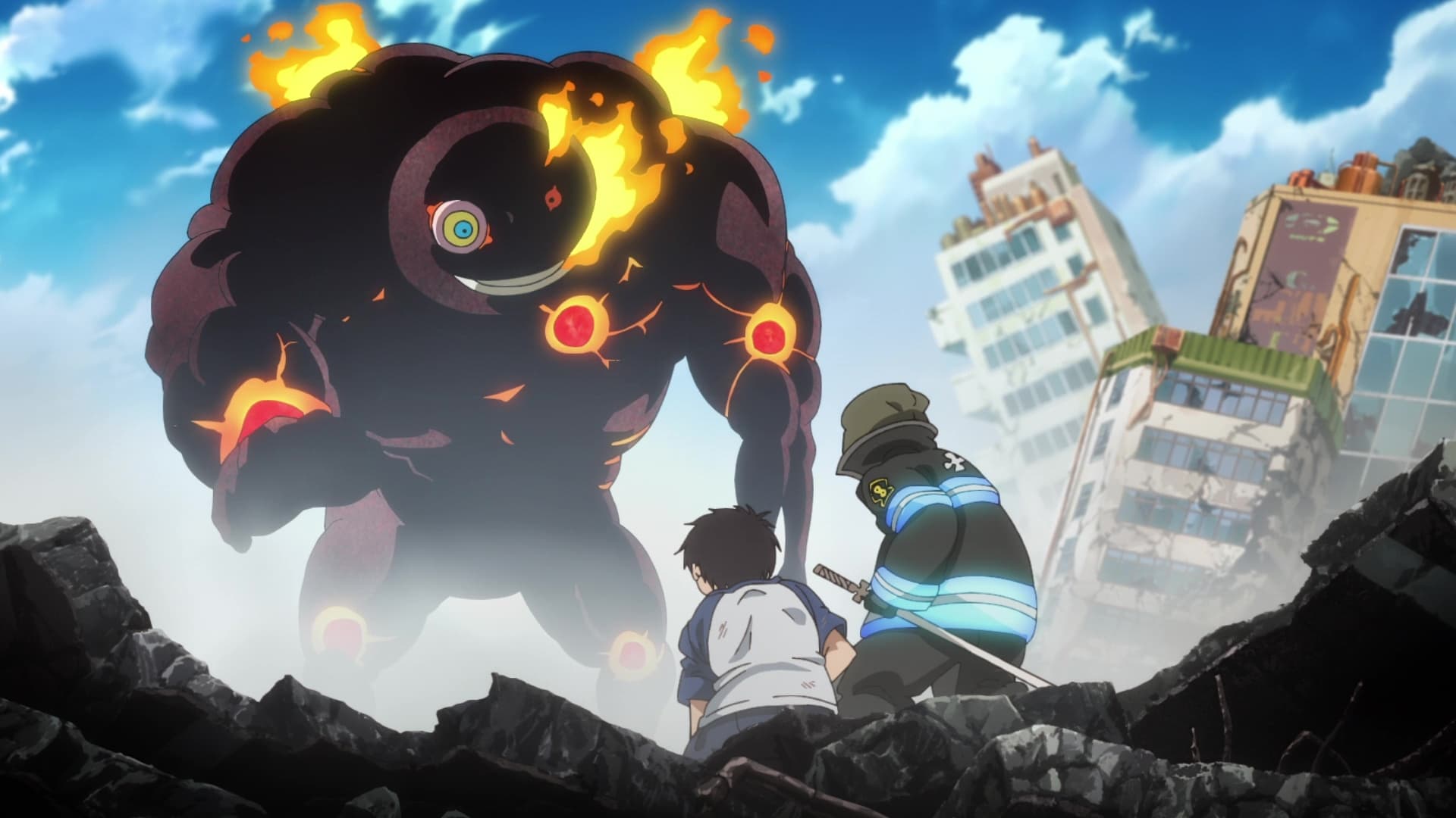 Fire Force Season 2 A Three-Way Melee - Watch on Crunchyroll