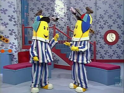 bananas in pajamas gif