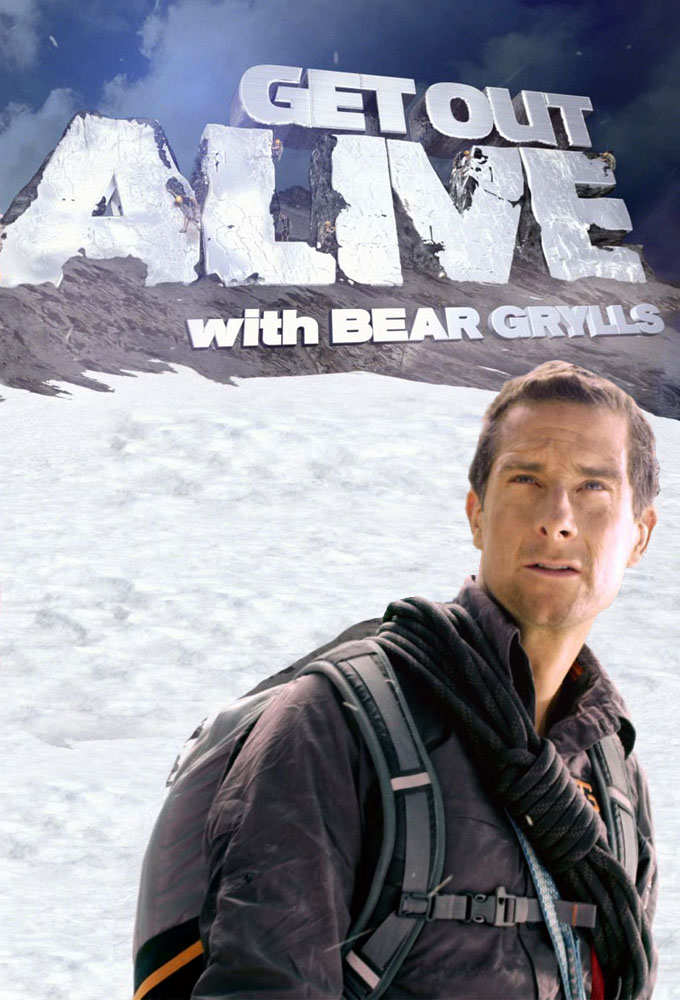 Poster de la serie Al borde de la muerte con Bear Gryllls